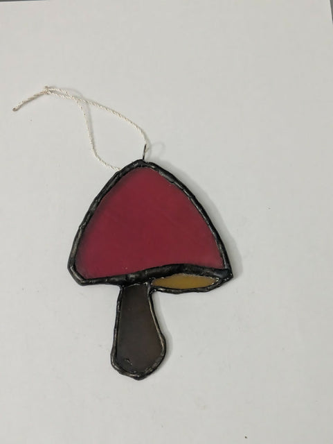 Recycled Stained Glass Mushroom