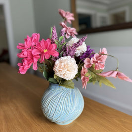 Carved Ceramic Moon Jar Vase