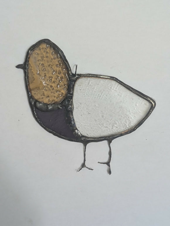 Recycled Stained Glass Pigeon