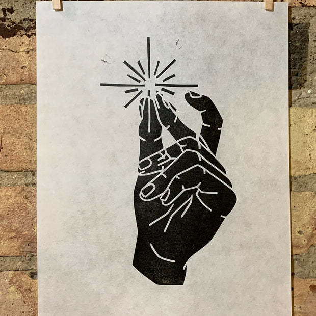 Spark / Snap | Linocut Print | Wall Art