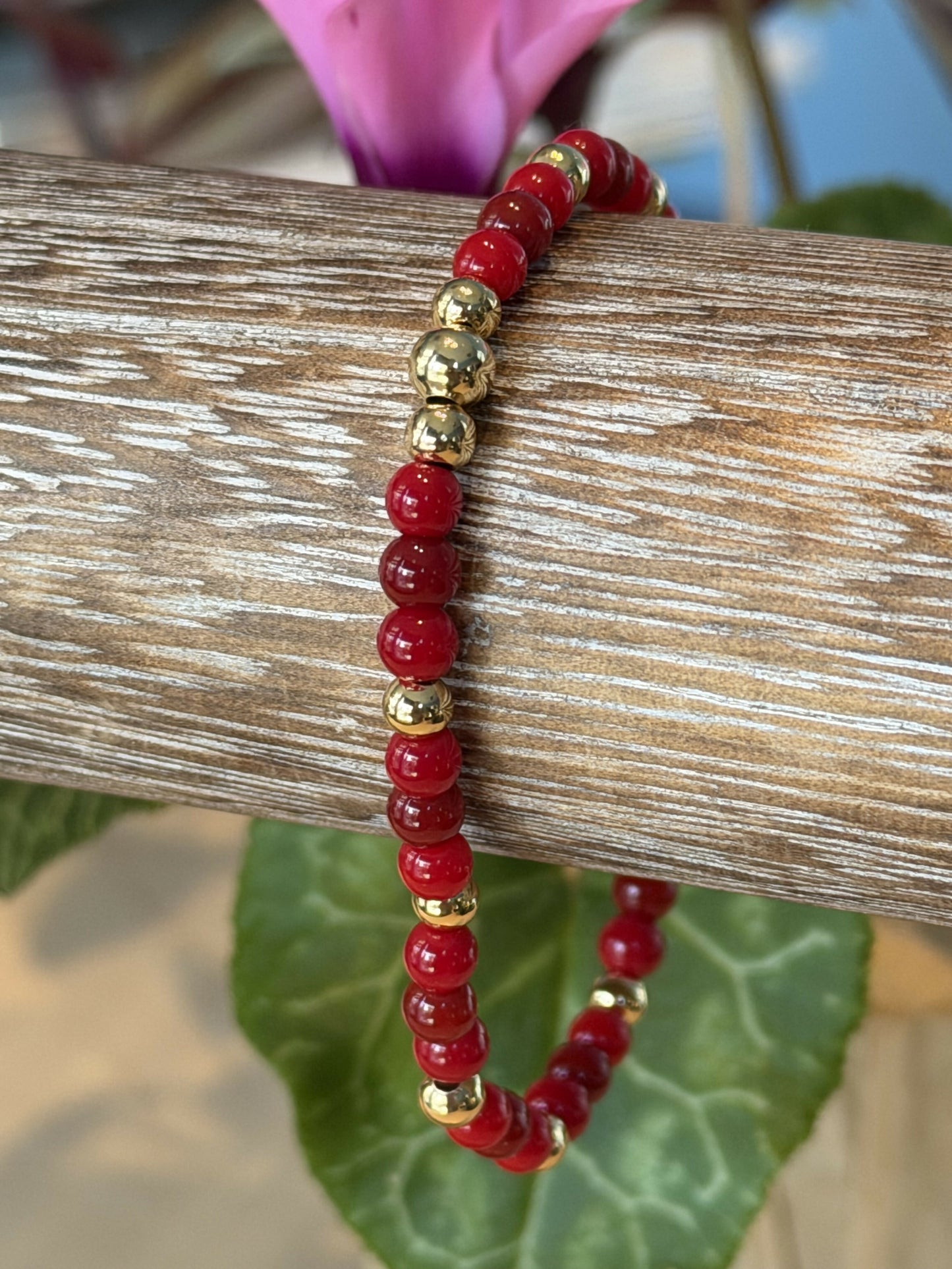 Cranberry Cheer | Single Bracelet| 4mm or 6mm