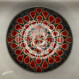 Red Teardrop Bowl