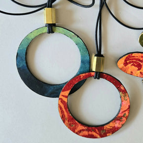 Large Boho hoop pendants