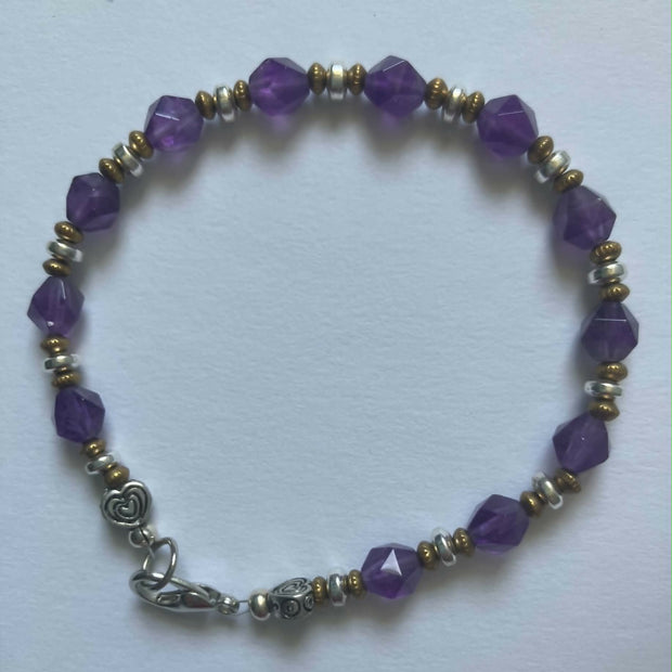 gemstone bracelet - amethyst