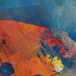 Original Abstract Acrylic/Multi Media Painting - Between Storm & Sun