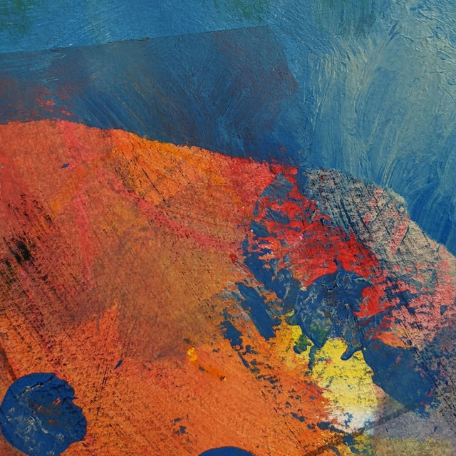 Original Abstract Acrylic/Multi Media Painting - Between Storm & Sun