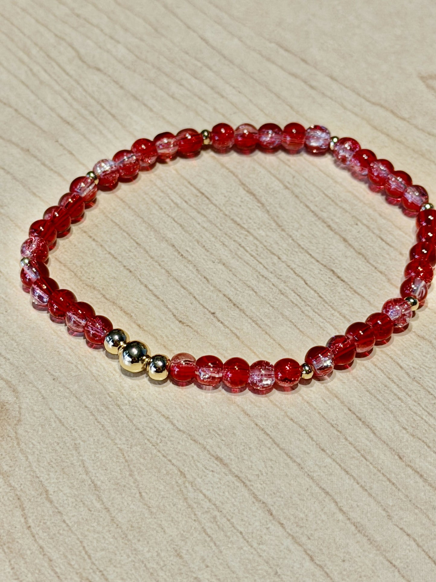 Candy Cane Holiday Bracelet Trio Set