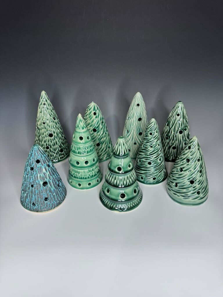 Green Xmas Tree Luminary 7