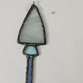 Recycled Stained Glass Tall Mushroom