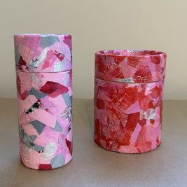 Mixed Media Art Canister- Tall