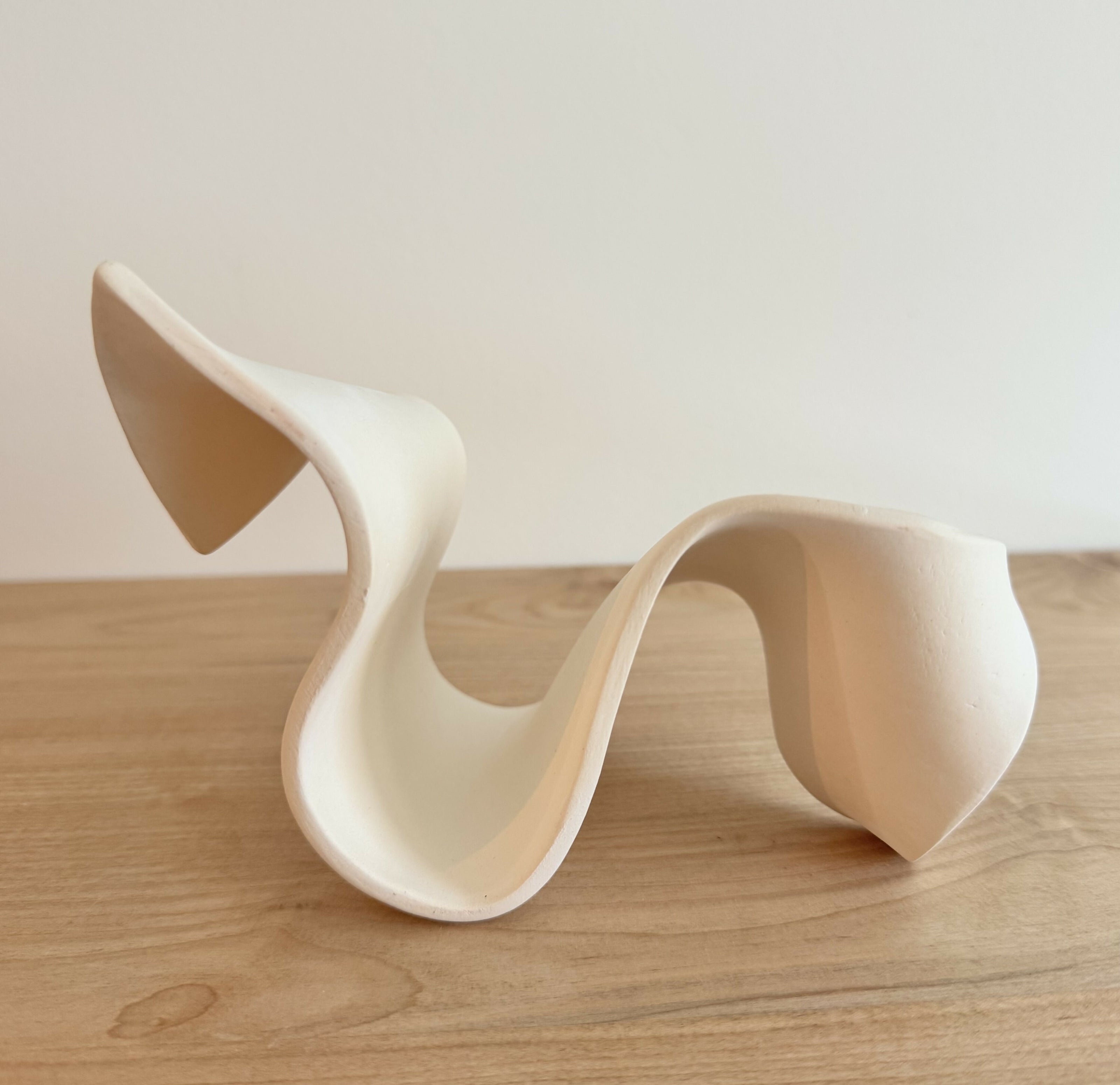 Ceramic ribbon sculpture