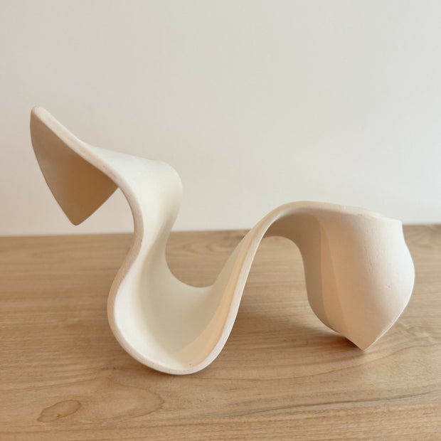 Ceramic ribbon sculpture