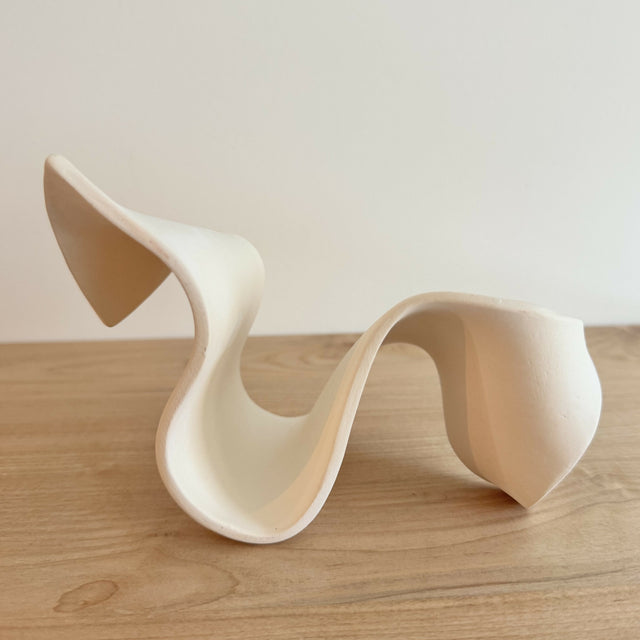 Ceramic ribbon sculpture