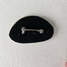 Oval handpainted pins
