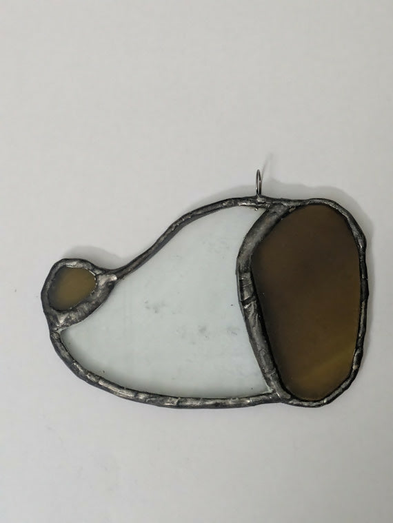 Recycled Stained Glass Dog