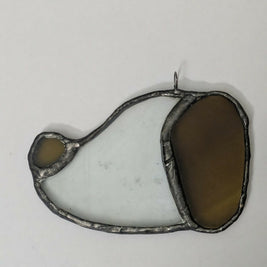 Recycled Stained Glass Dog