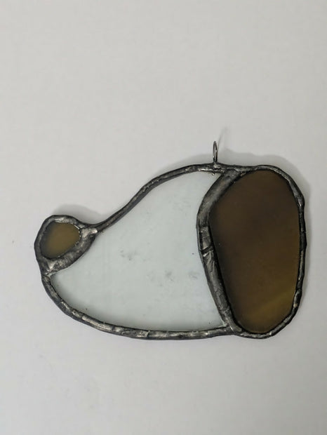 Recycled Stained Glass Dog