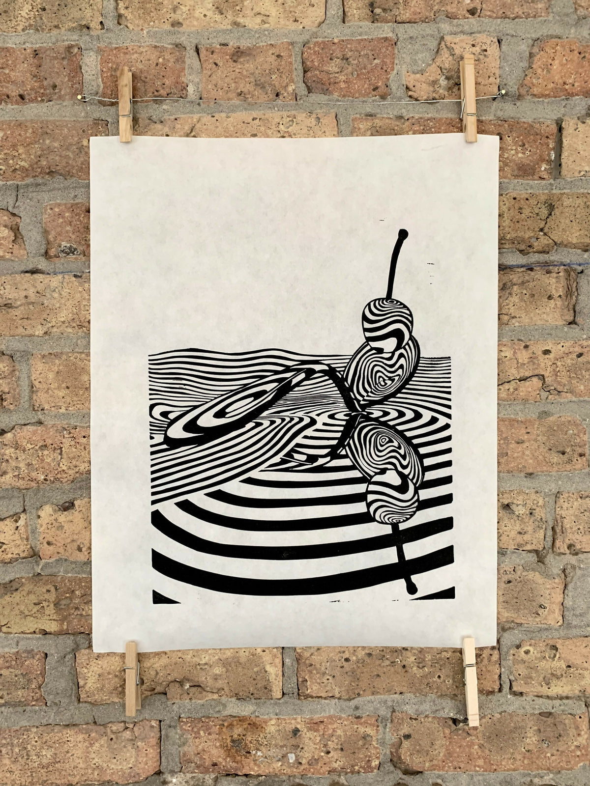 Spoonbridge and Cherry / Claes Oldenburg and Coosje van Bruggen | Linocut Print | Wall Art