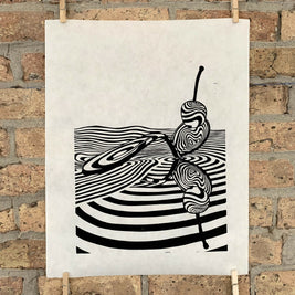Spoonbridge and Cherry / Claes Oldenburg and Coosje van Bruggen | Linocut Print | Wall Art