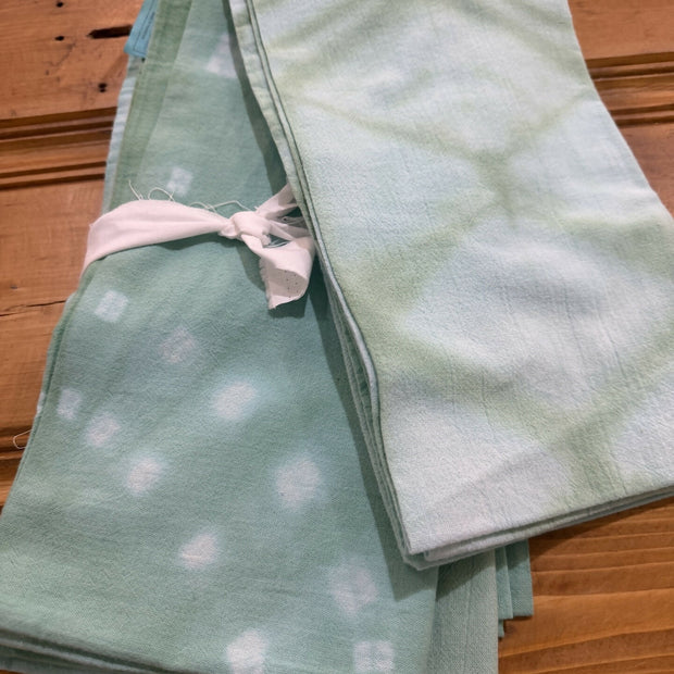 Set of 6 shibori hand dyed cloth napkins