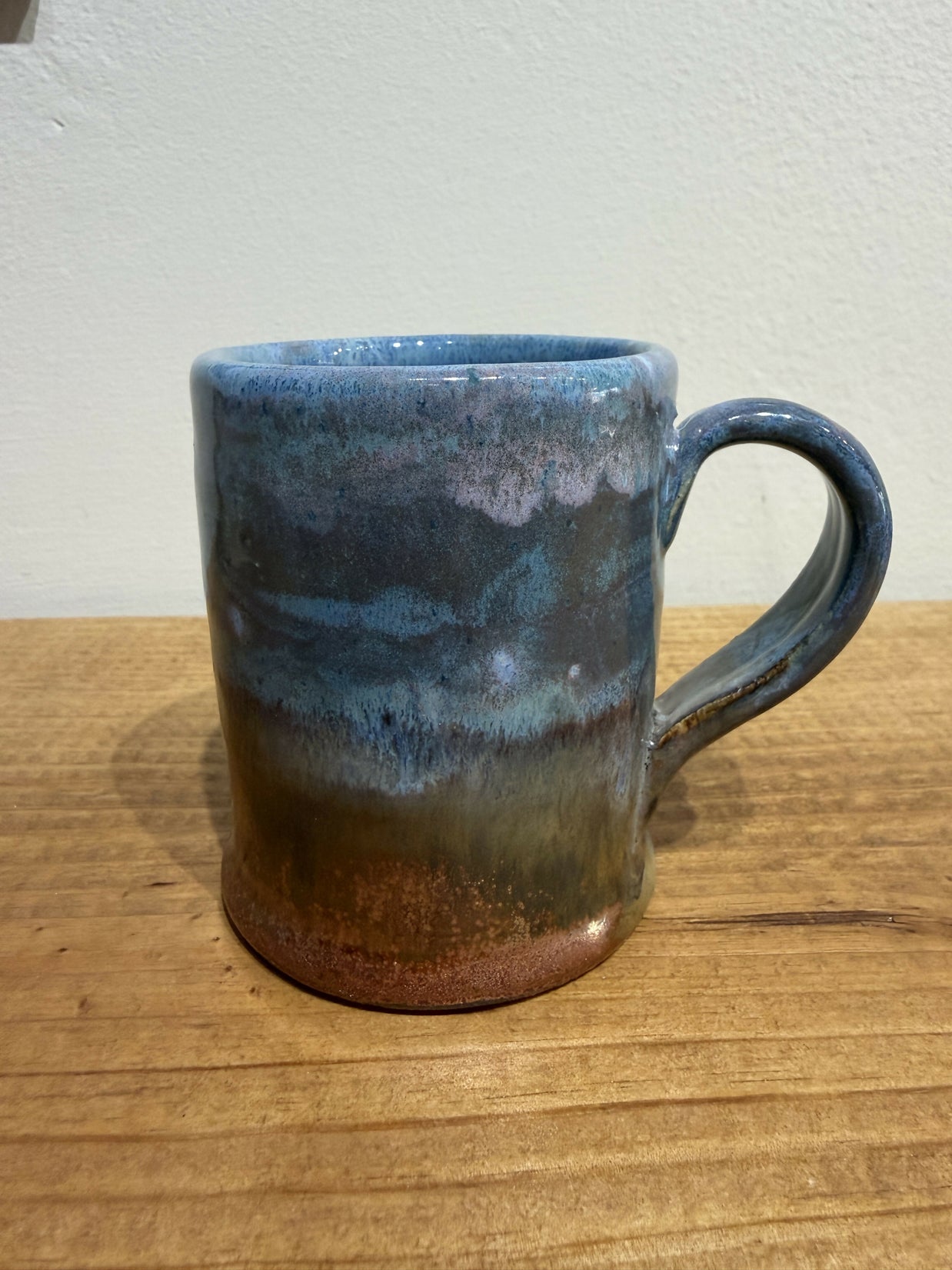 Coffee Mug Copper and Blues