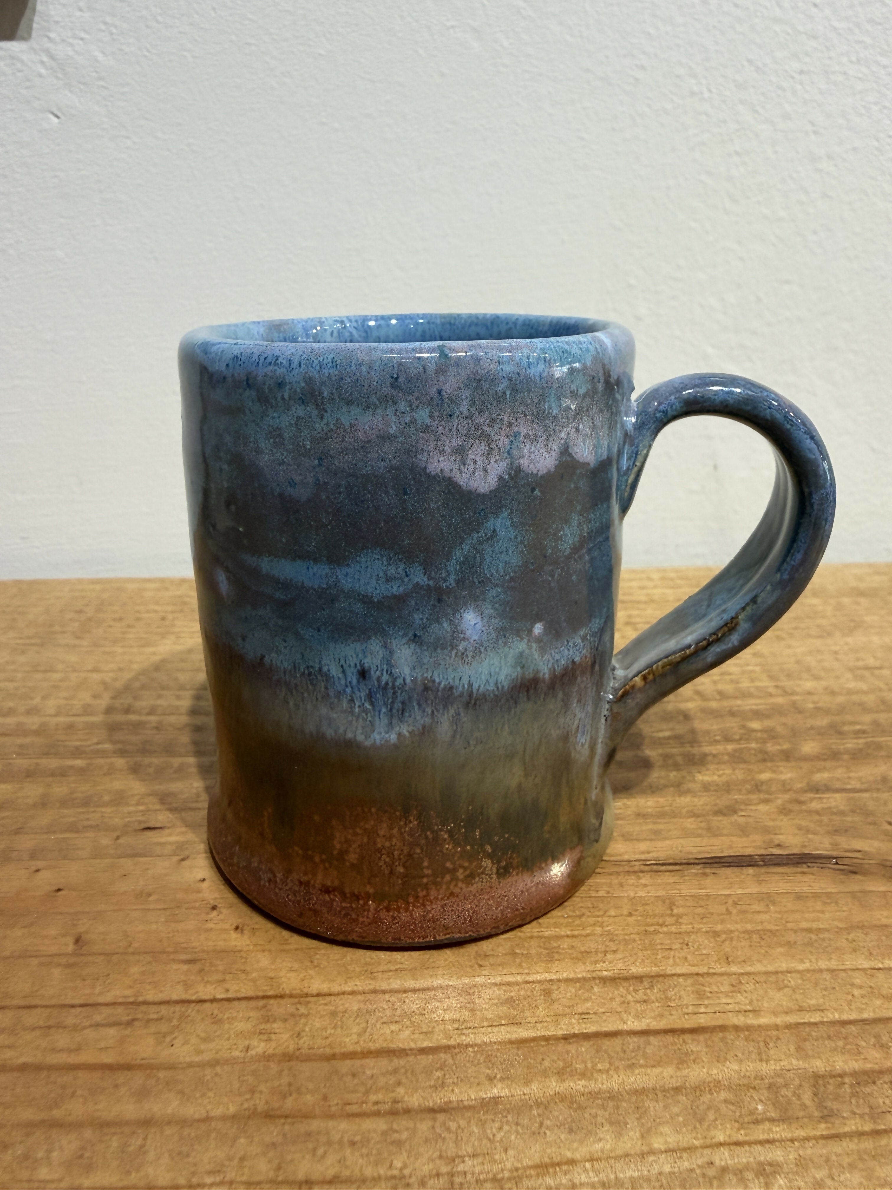 Coffee Mug Copper and Blues