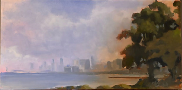 Painting: Heading Home (along the lake)