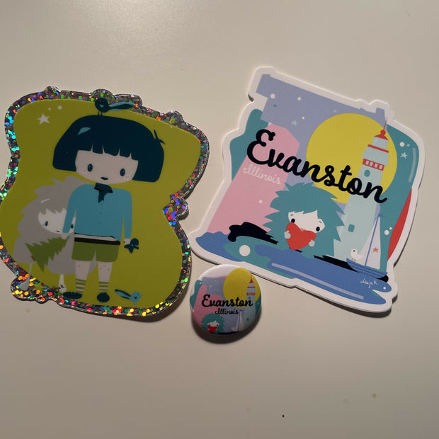 Sm. Evanston sticker kit- Folk Fest