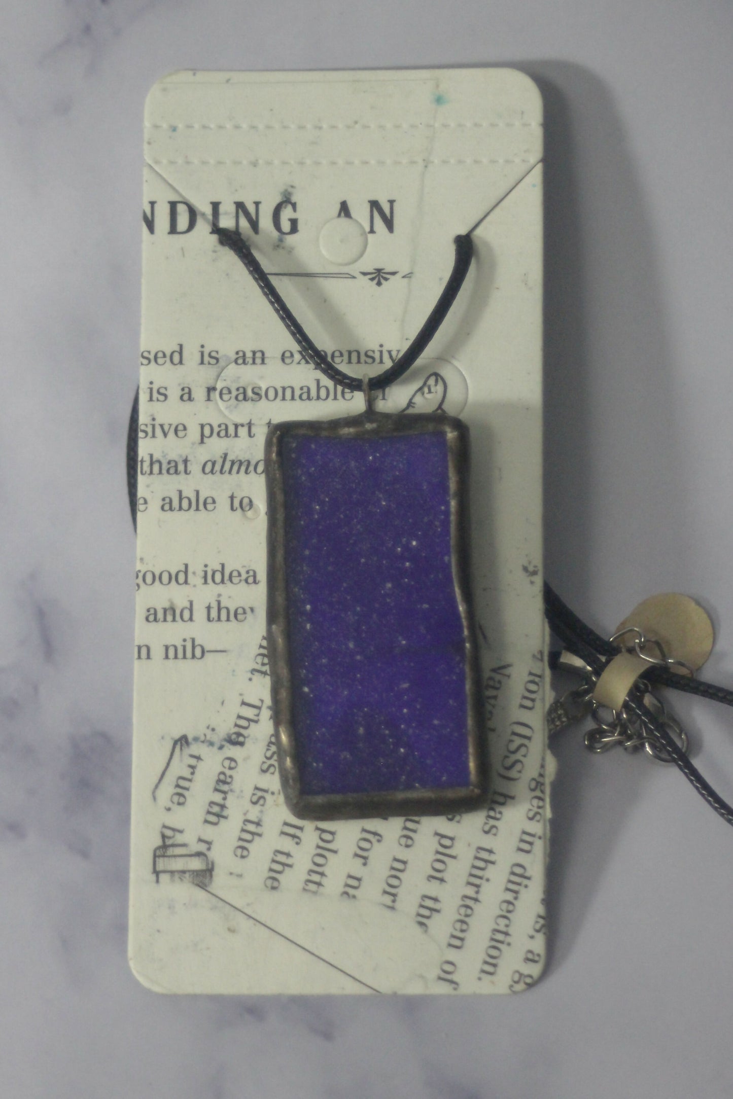 Recycled Stained Glass Necklace