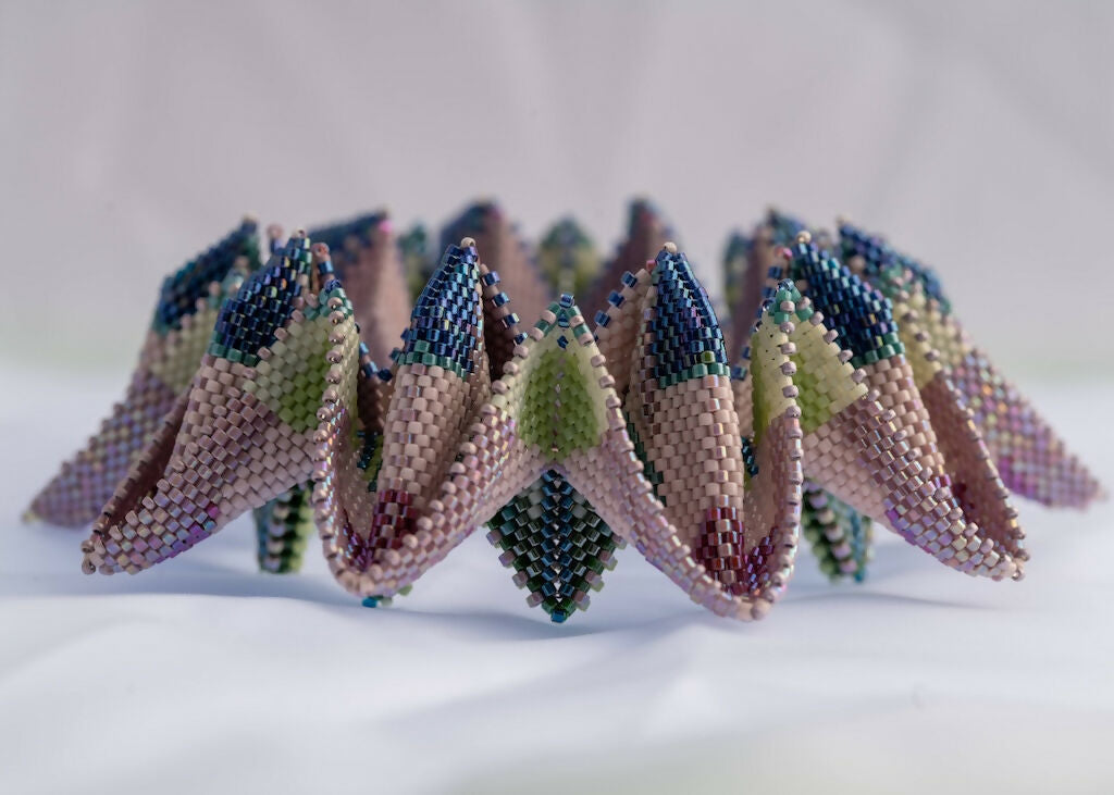 Mauve Geo Lotus Bracelet