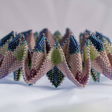 Mauve Geo Lotus Bracelet