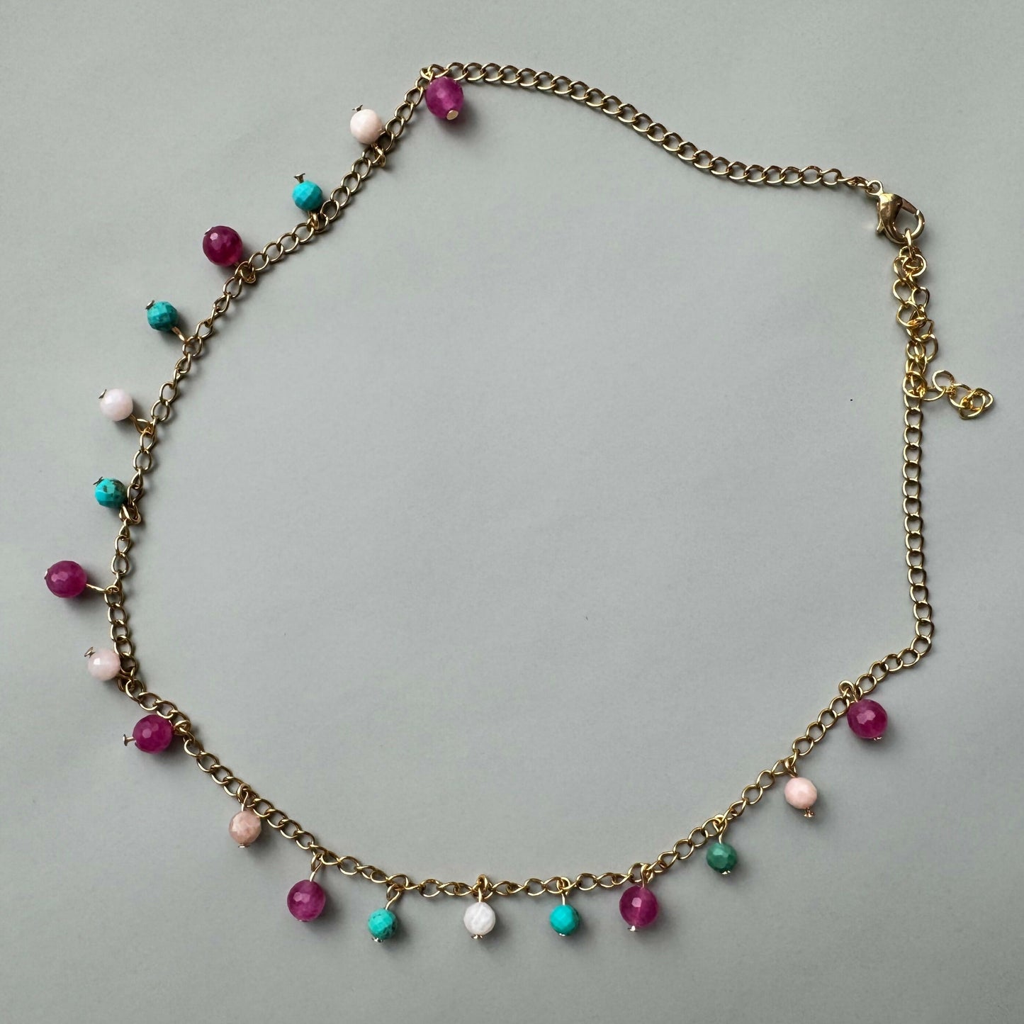 Colorfulstonesdanglinggoldchainnecklace53