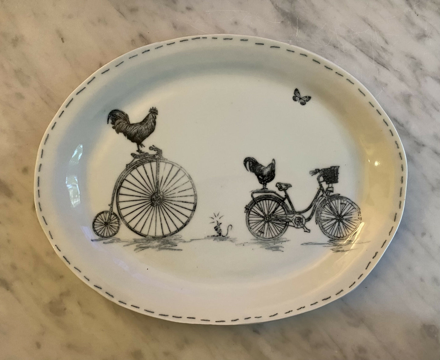 Oval porcelain platter