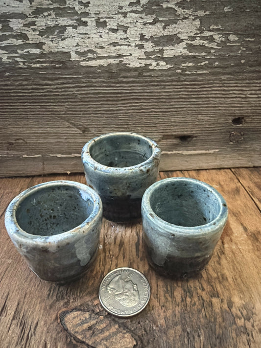 Copy of speckled set of 3 shot glasses