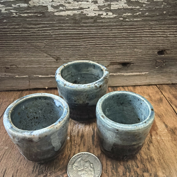 Copy of speckled set of 3 shot glasses