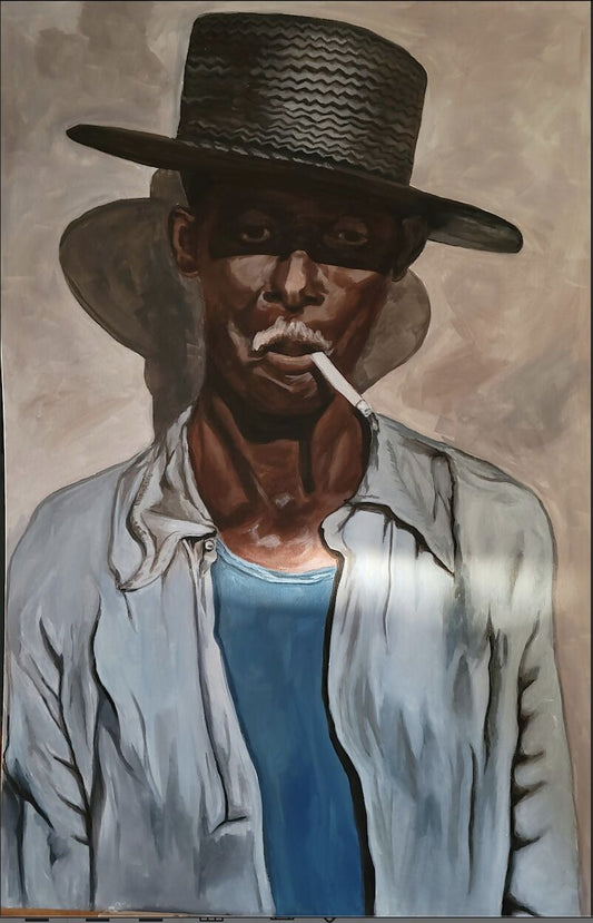 Smoker/Acrylic Painting 24 x 36 in