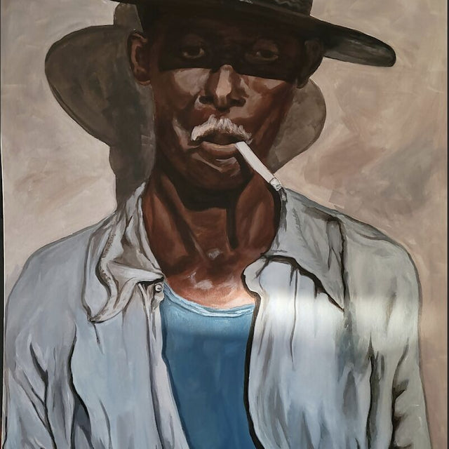 Smoker/Acrylic Painting 24 x 36 in