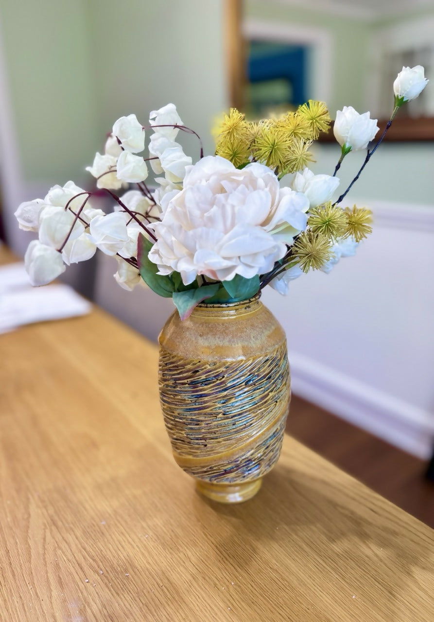 Spiraling Ceramic Vase
