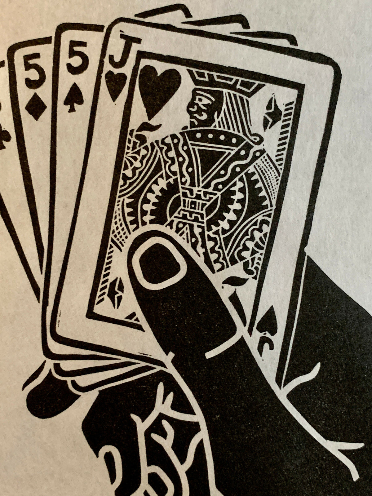 Fifteens (29) | Cribbage | Linocut Print | Wall Art