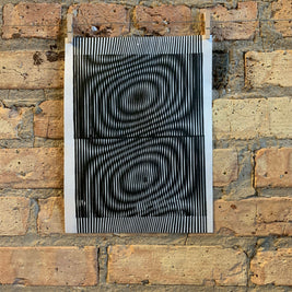 Whirl / Moire 06 | Linocut Print | Wall Art | Optical Illusion