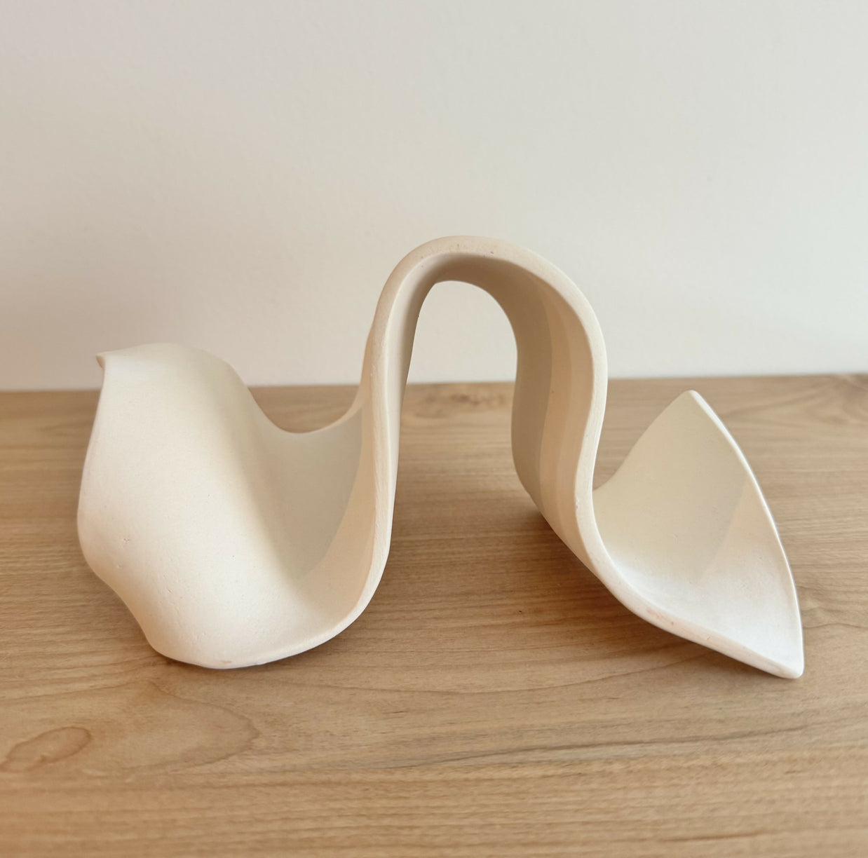 Ceramic ribbon sculpture