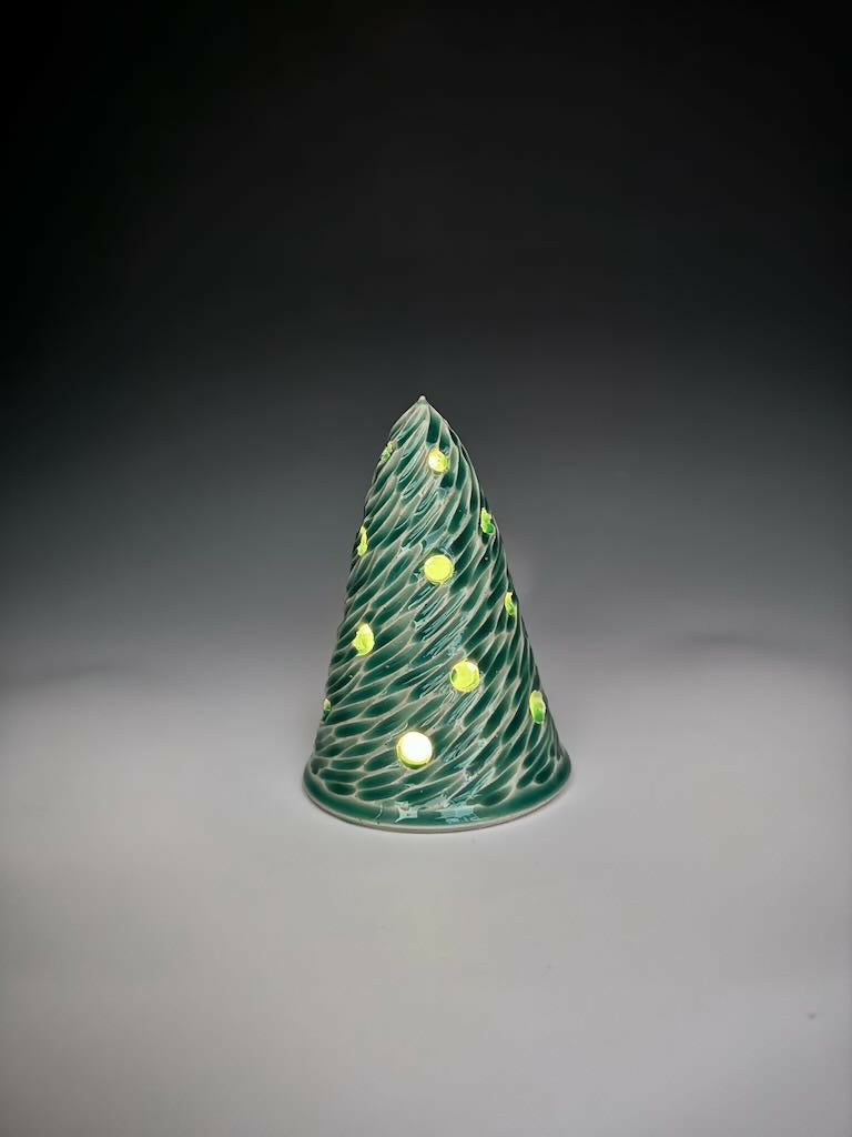 Green Xmas Tree Luminary 1