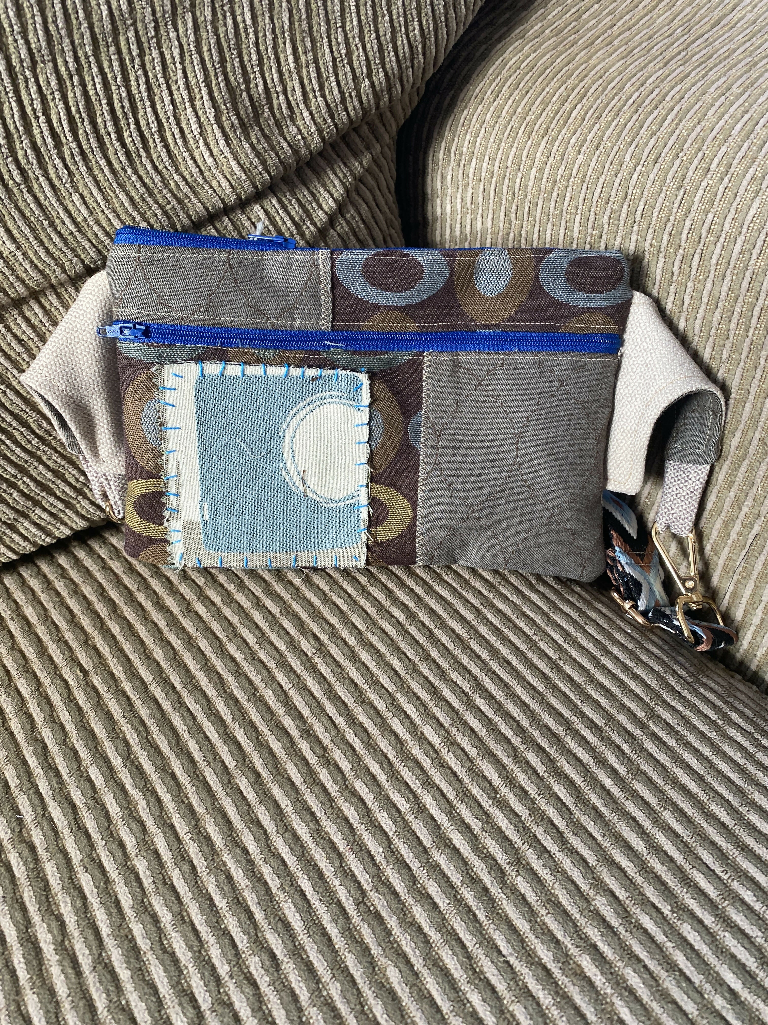 Geometric pattern fanny pack/cross body bag