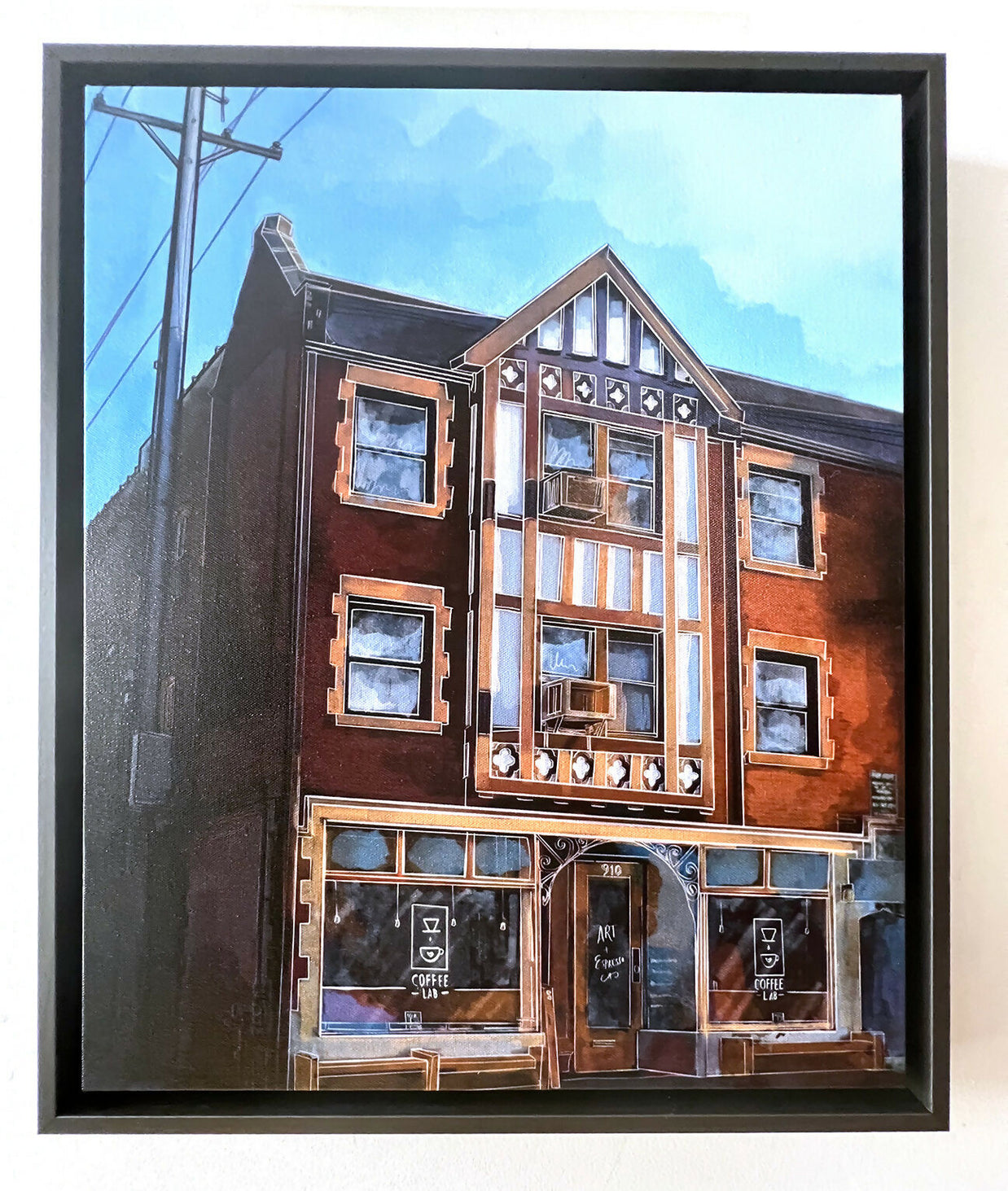 "Little Piece of My Heart" Solid Wood Float Framed Digital Painting on Canvas