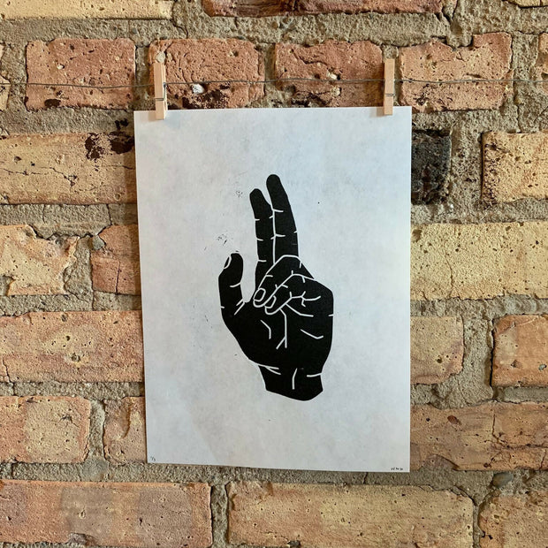 Hand of Benediction | Linocut Print | Wall Art