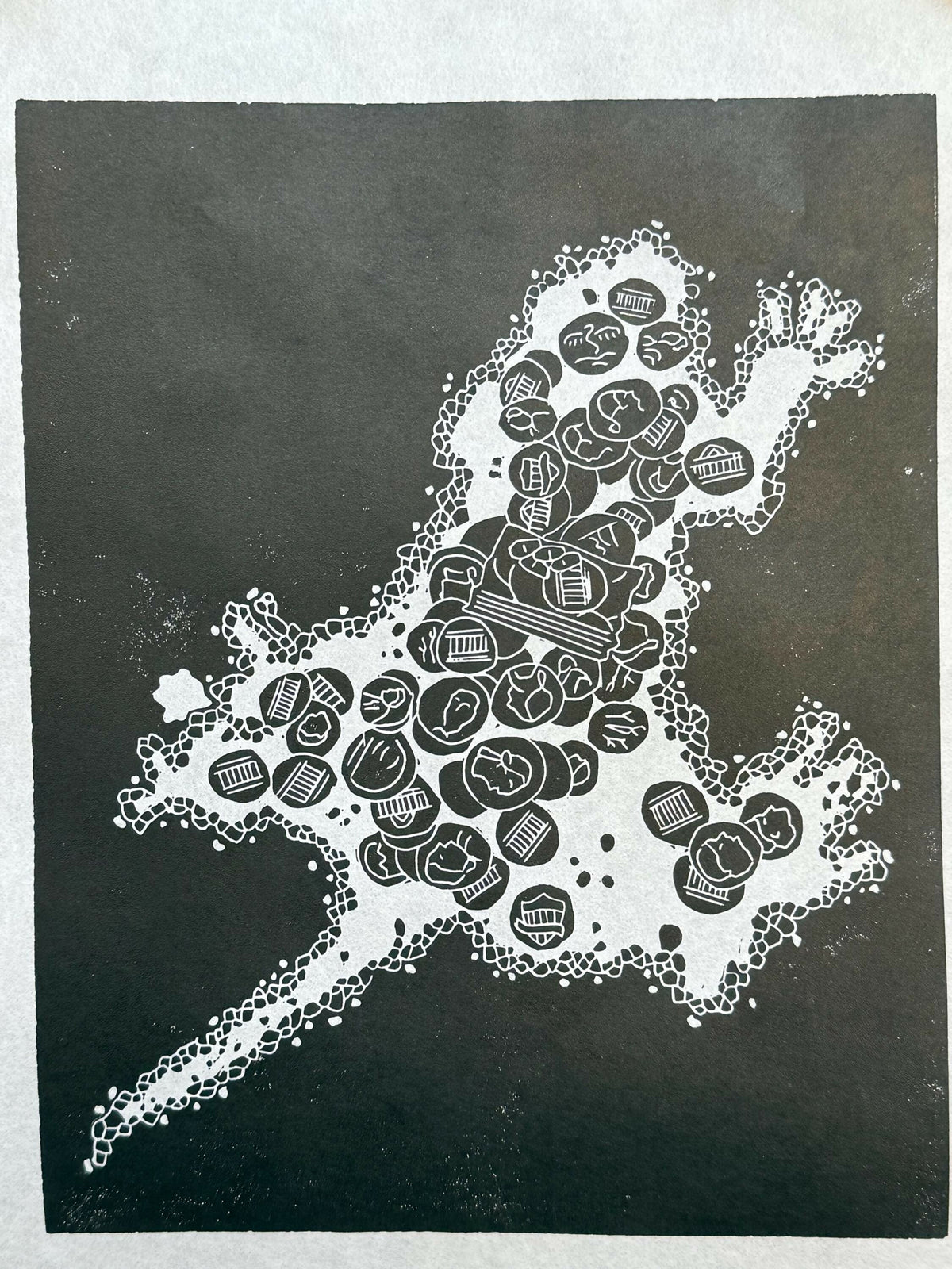 Chicago Rat Hole | Linocut Print | Wall Art