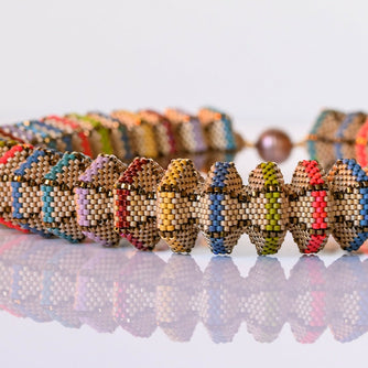 Hexagon Puff Necklace