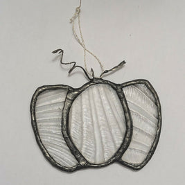 Recycled Stained Glass Pumpkin