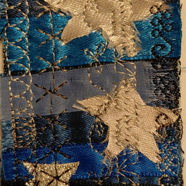 Two Velvet Strips Stars Bookmark
