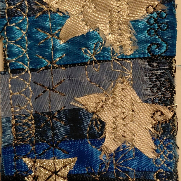Two Velvet Strips Stars Bookmark